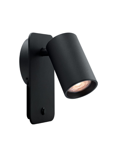 TRIBE WALL SMALL GU10 black wall light with switch