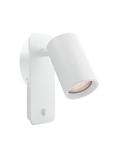 TRIBE WALL SMALL GU10 white wall light with switch