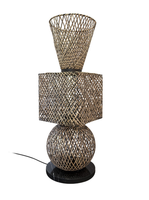Nocturnals totem bamboo vloerlamp GU10 ontworpen door Monique Des Bouvrie - Vloerlampen