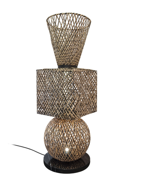 Nocturnals totem bamboo vloerlamp GU10 ontworpen door Monique Des Bouvrie - Vloerlampen