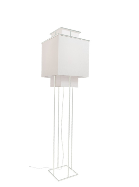 GO WITH THE FLOW 1-light white floor lamp