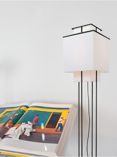 Go with the flow 1-light white floor lamp