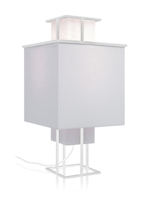 GO WITH THE FLOW 1-light white table lamp Designed By Jan Des Bouvrie
