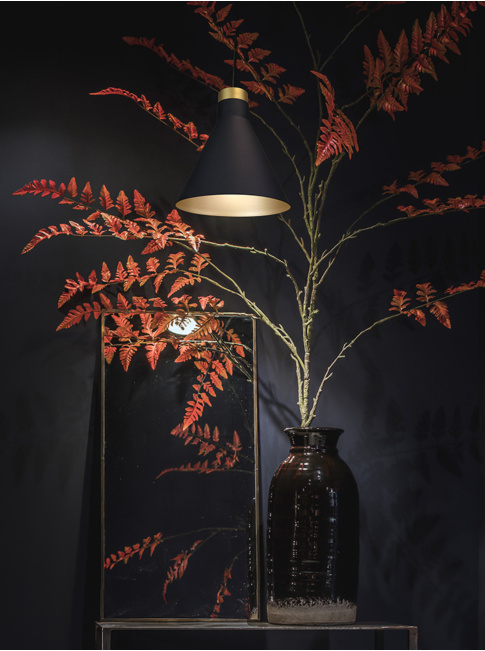 Flask large hanglamp zwart/goud ontworpen door Mariska Jagt