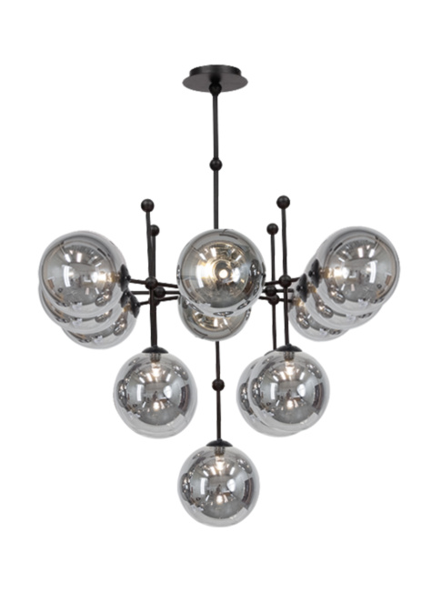 STELLAR pendant light 13-light smoke