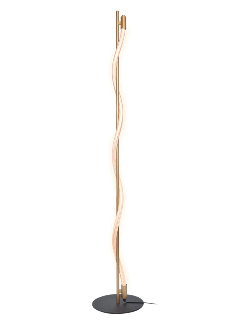 Rope vloerlamp 7W 2700K zwart/goud