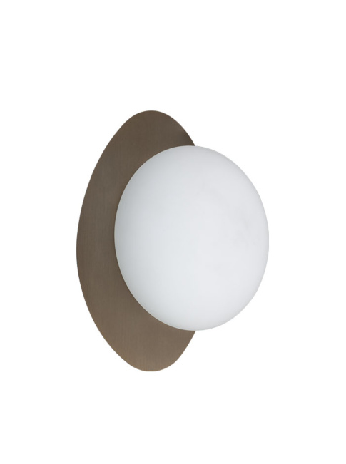 Flow wall lamp G9 bronze with opal glass