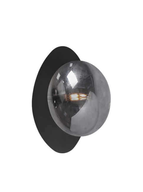 Flow wall lamp G9 black with smoke glass