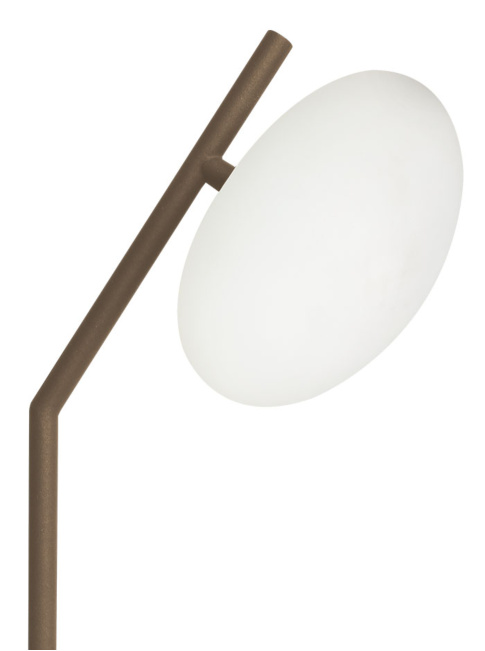 Flow table lamp G9 bronze with opal glass