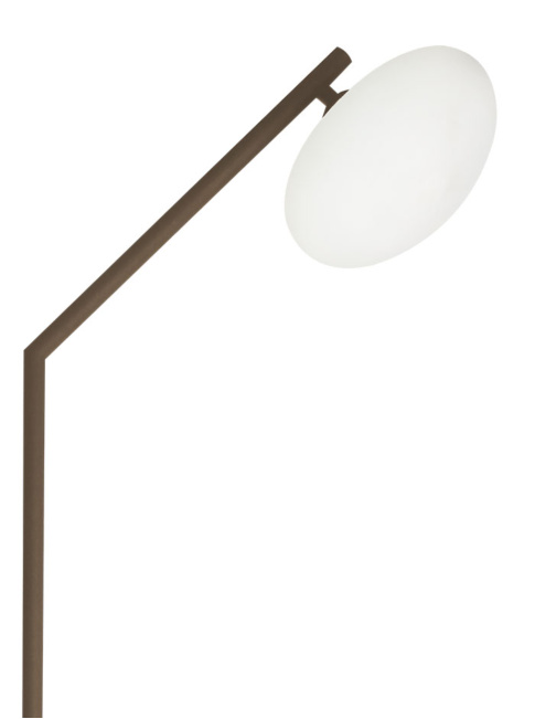 Flow floor lamp G9 bronze with opal glass
