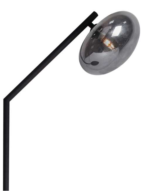 Flow floor lamp G9 black with smoke glass
