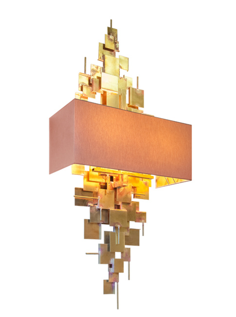 Abe wall lamp 1x E27 brass designed by Lotz
