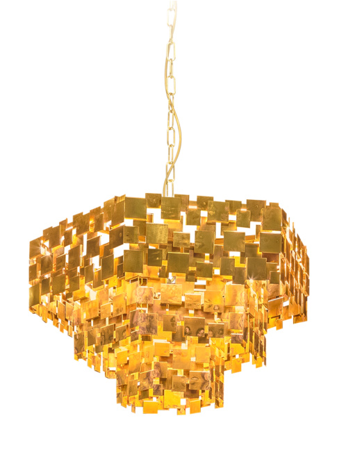 Abe brass chandelier designed by Lotz