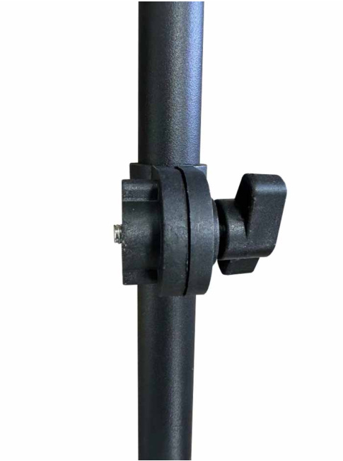 Vibe paaltje 80cm incl klemmen voor 2 armaturen zwart