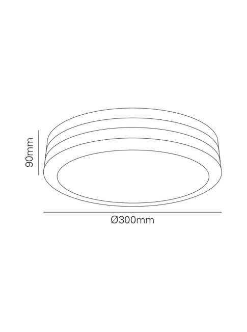 Impact ceiling light grey
