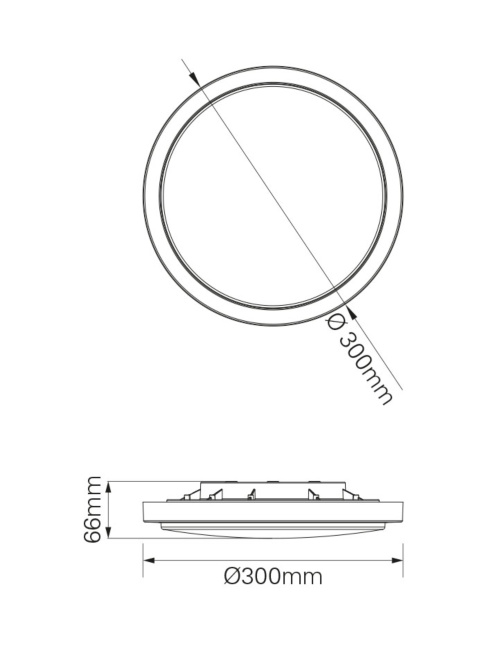 Casiopea plafonnière wit