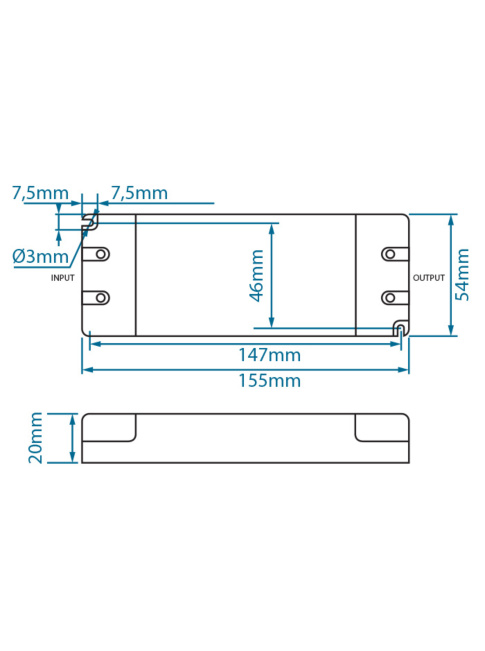 Driver phase on and cut off 24VDC 30W eurostekker