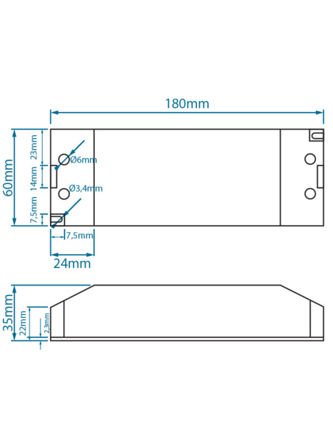 Driver phase on and cut off 24VDC 75W eurostekker