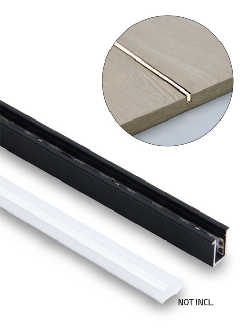 Wood built-in profile 3 meters black