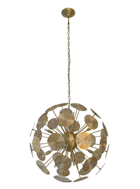 PALLA DI RAME hanging lamp 14x G9 brass