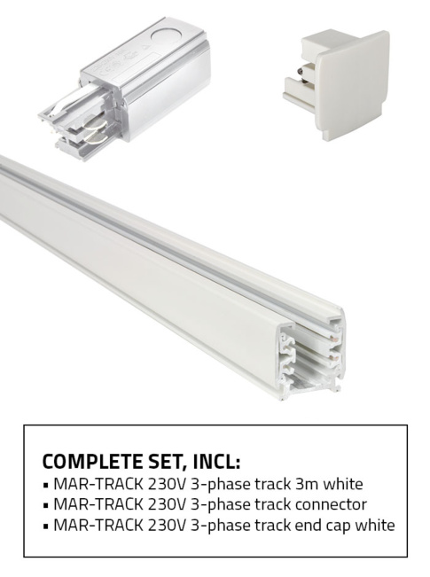 RAILSET 3-fase 3m wit