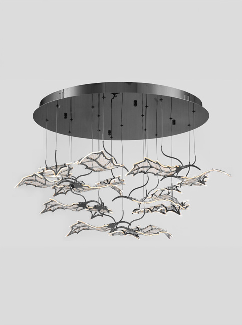 ACRILIC hanglamp 48W 18-lichts grafiet - Hanglampen