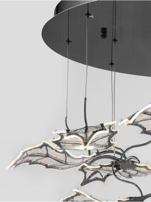 ACRILIC hanglamp 48W 18-lichts grafiet - Hanglampen