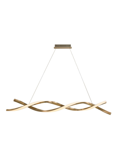 Double profile hanging lamp 63W brass