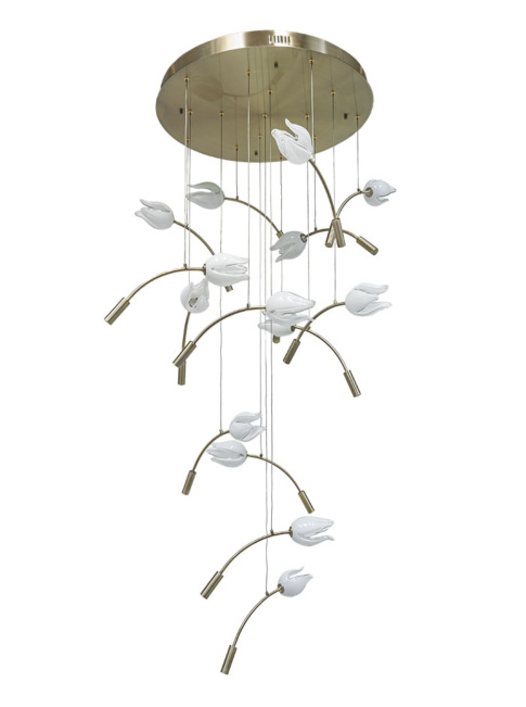LOTUS hanglamp 15W 15-lichts brons - Hanglampen
