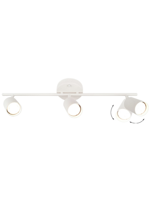 Naxos 3-light GU10 white ceiling light