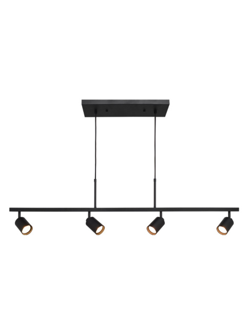 NAXOS hanging lamp 4-light GU10 black - Hanglampen