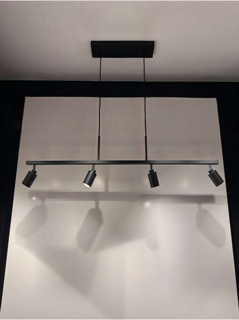 NAXOS hanglamp 4-lichts GU10 zwart - Hanglampen
