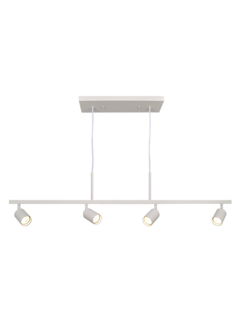 NAXOS 4-light GU10 white hanging lamp