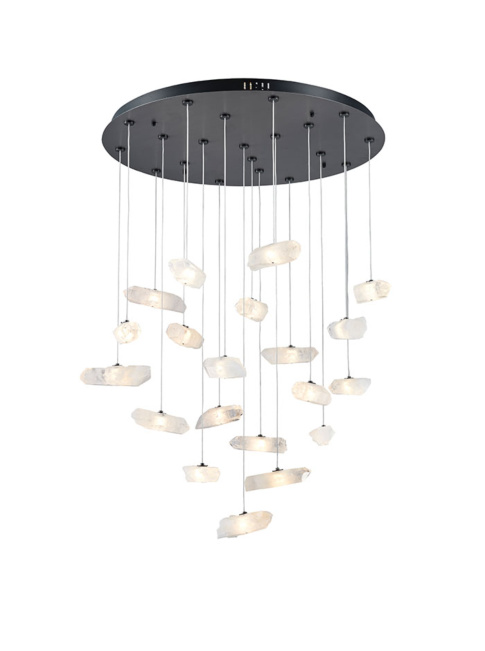 Cervatto hanging lamp 20-light 60w 3000k black dimmable