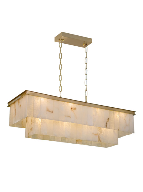 CARINO GRANDE CHANDELIER 12-light E14 copper L:100cm - Hanglampen