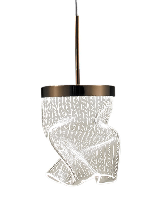 FELICE hanglamp 1x 5W 2700K goud d:10cm dimbaar - Hanglampen