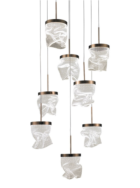 Felice hanglamp 16x 5W 2700K goud d:62cm dimbaar