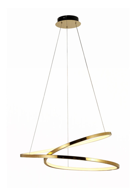 SIENNA hanging lamp 40W bronze d:80cm dimmable - Hanglampen