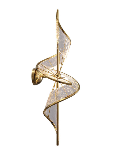 Civita wall lamp 19W 3000K gold d:32cm dimmable