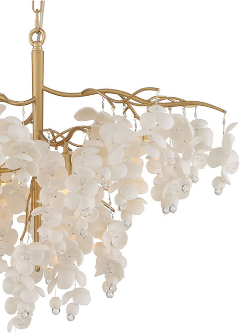 POSITANO hanglamp 3x G9 champagne goud d:51cm - Hanglampen