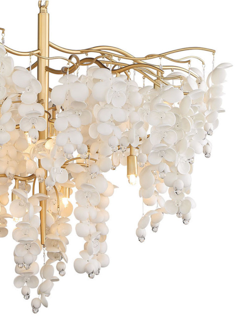 POSITANO hanglamp 9x G9 champagne goud d:86,5cm - Hanglampen