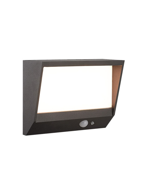 Rocco solar wall lamp 2W 2700K black with sensor IP65 