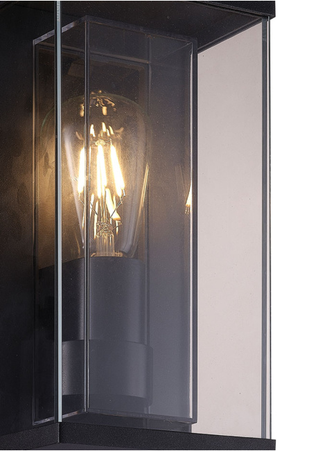 Meran wall Light E27 black IP65