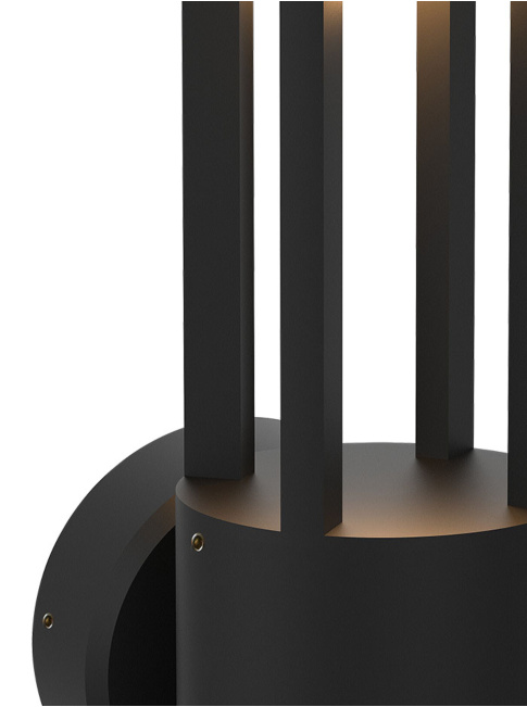 CELIO wandlamp 7W 2700K zwart IP65 niet dimbaar - Wandlampen