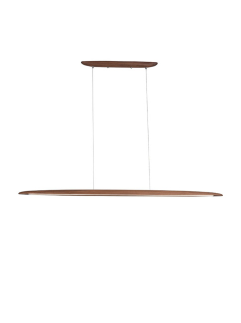 Donna hanglamp 20W 2700K donker walnoot hout dimbaar