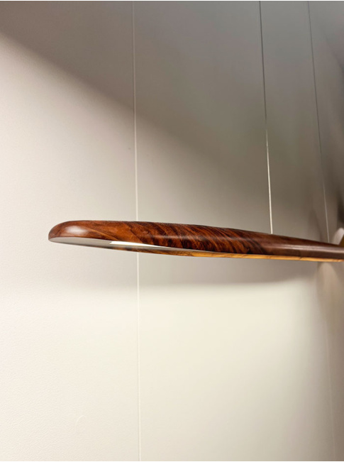 Donna hanglamp 20W 2700K donker walnoot hout dimbaar