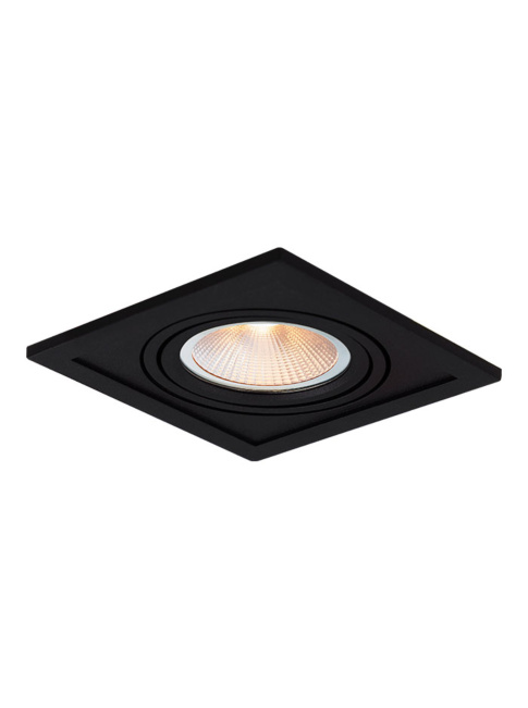 Troy 50 built-in spotlight 1-l set 2700K black incl. lamp holder GU10 +GU10 light source