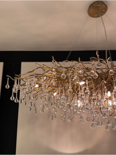 Ghiaccioli hanglamp 15-lichts antiek messing