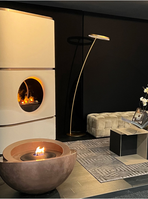 RENO matt brass floor lamp - Vloerlampen