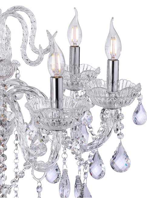 Grazioso hanging lamp 8x E14 transparent
